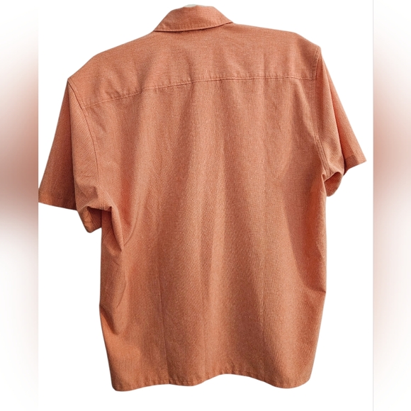 Eddie Bauer Short Sleeve Orange Shirt, Medium - Picture 2 of 5